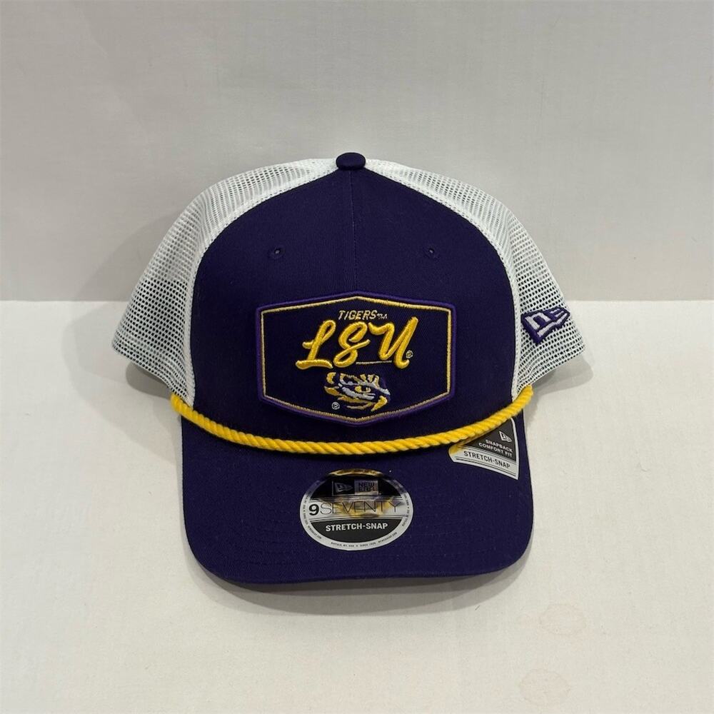 New Era LSU Tigers Hat One Size Purple Trucker Rope Patch Football Cap